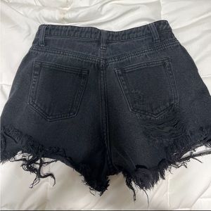 Black High waisted Jean Shorts